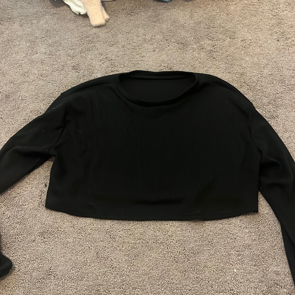 Urban Outfitters along sleeve crop top